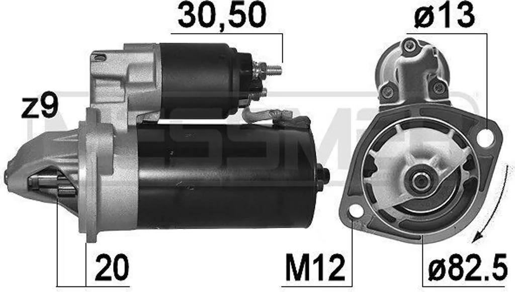 Démarreur ERA 220991A pour Volvo S60 S80 et V70 - Remplacement OE 8602360
