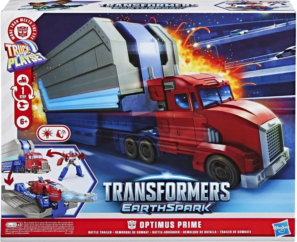 Transformers Earthspark Battle Trailer Set de Combat pour Enfants