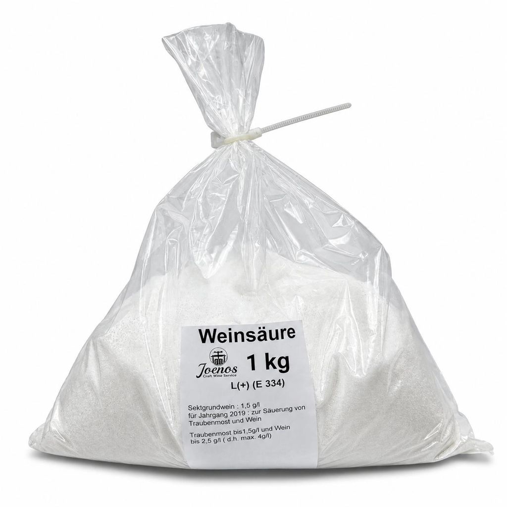 Joenos Weinsaeure L(+) E334 1 kg Beutel Produktbild 