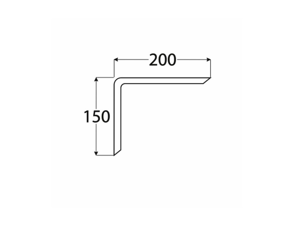 einfache Träger 200x150mm Regalwinkel Wandkonsole Holzkonsole aus Holz