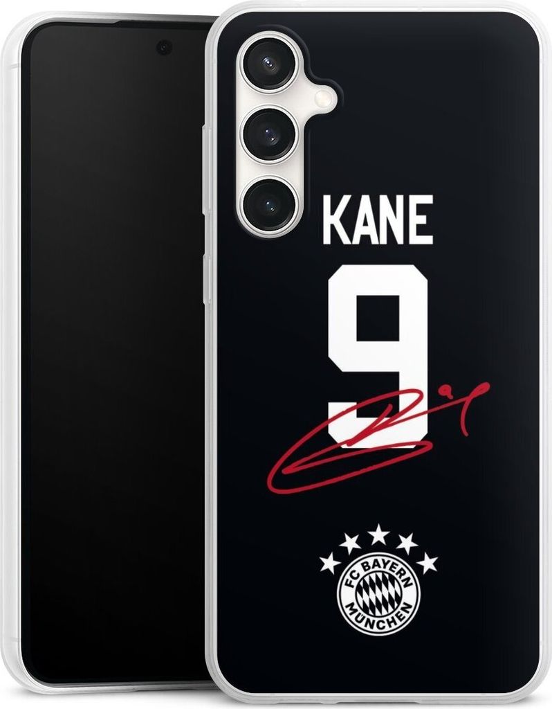 DeinDesign Slim Hülle für Samsung Galaxy S23 FE Silikon Case Ultra Dünn Handyhülle FC Bayern München Trikot Harry Kane