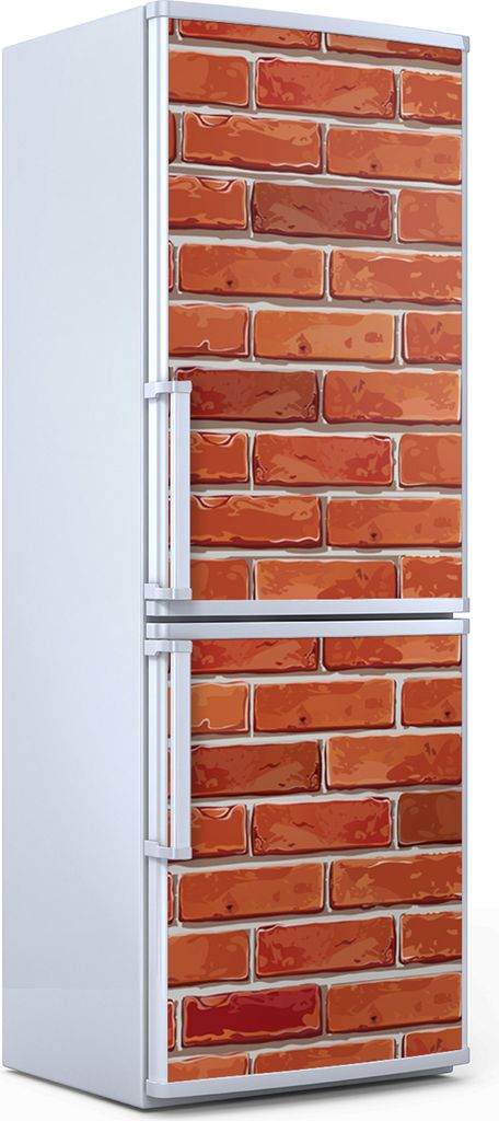 Magnete Dekorative - 60 cm x 180 cm - Küche Magnetmatte Kühlschrankmagnete - Rot Wand Ziegel Backstein