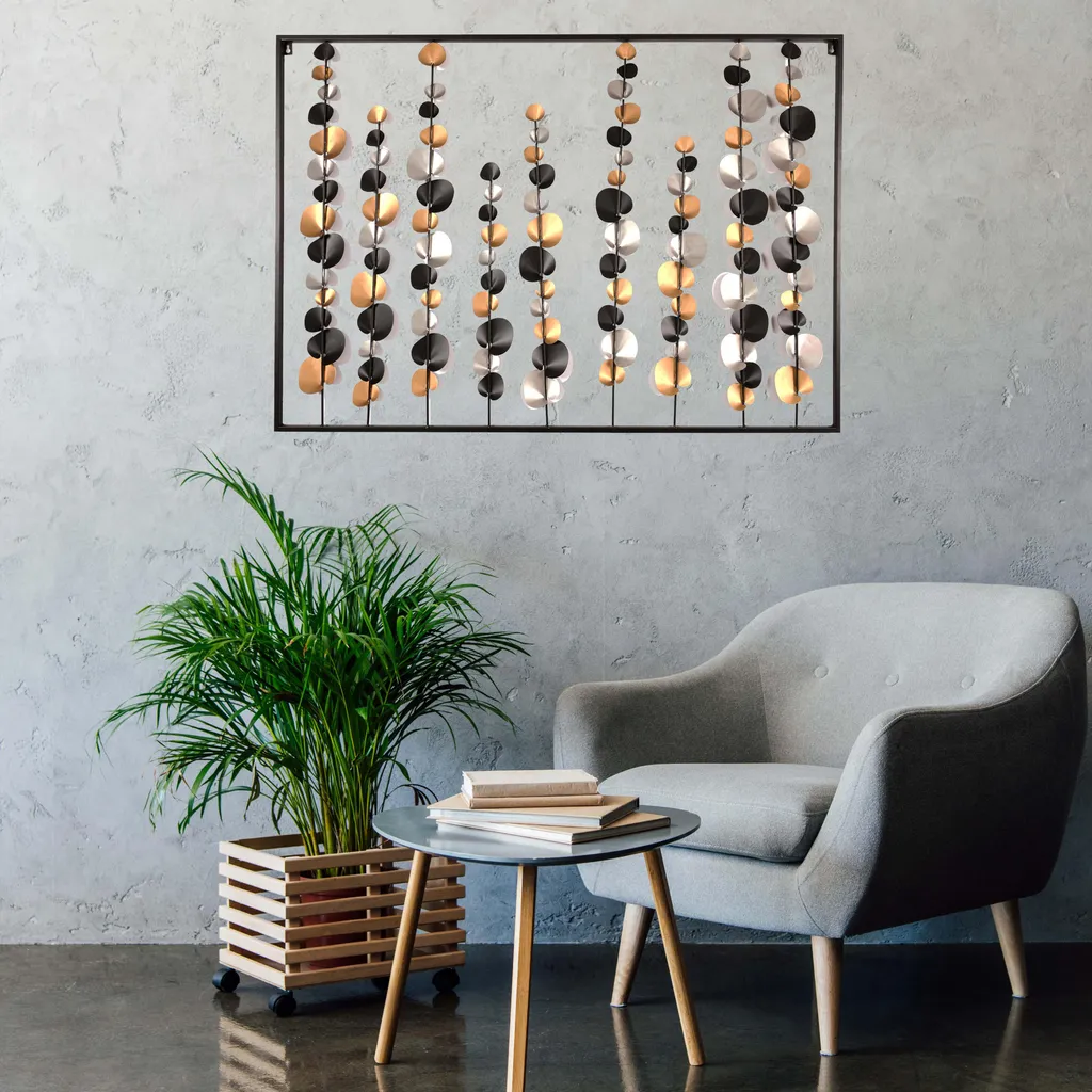 Tableau en Métal Fleuri 100x70cm : Objet Déco Mural Grand Format Chic - 4