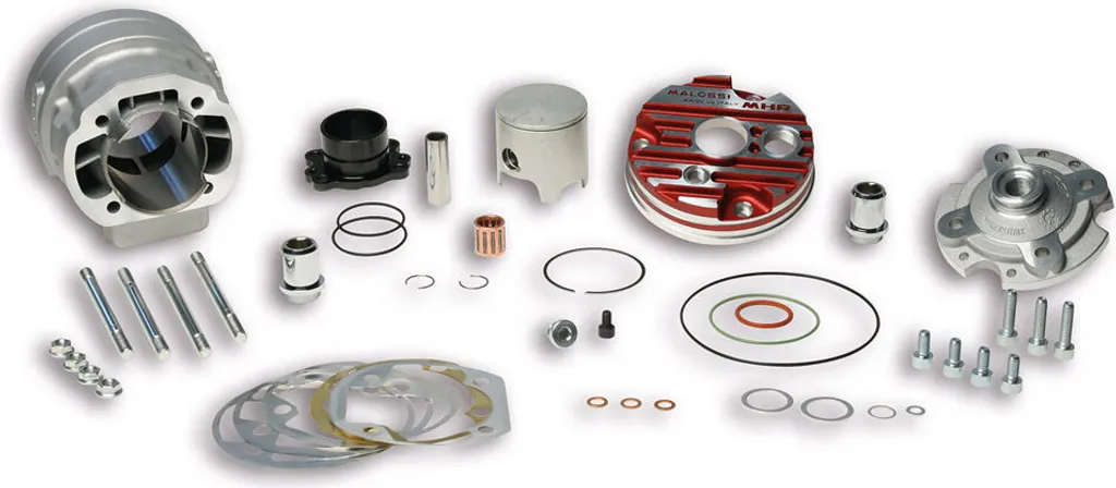 Haut Moteur Aluminium Malossi MHR Big Bore D.52 LC avec Culasse Rouge
