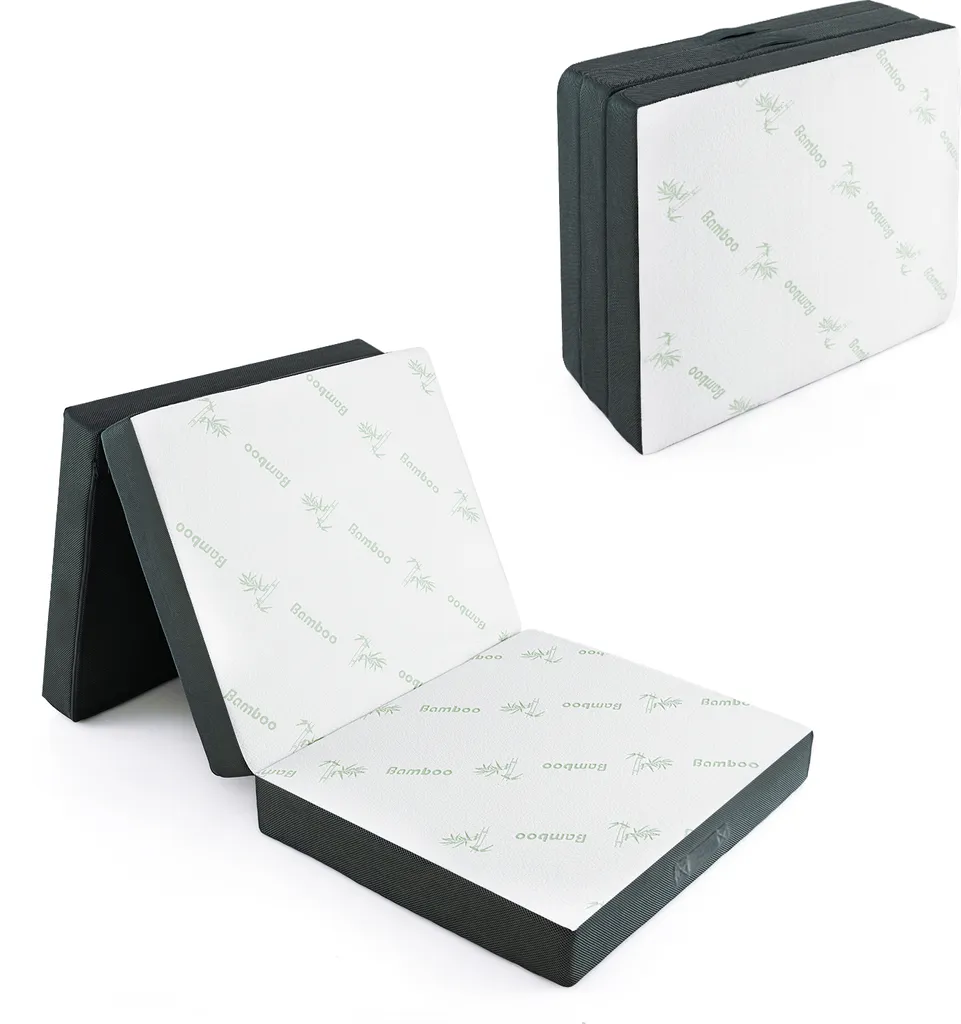 Matelas pliant 10cm épaisseur, housse amovible et mousse grand confort
