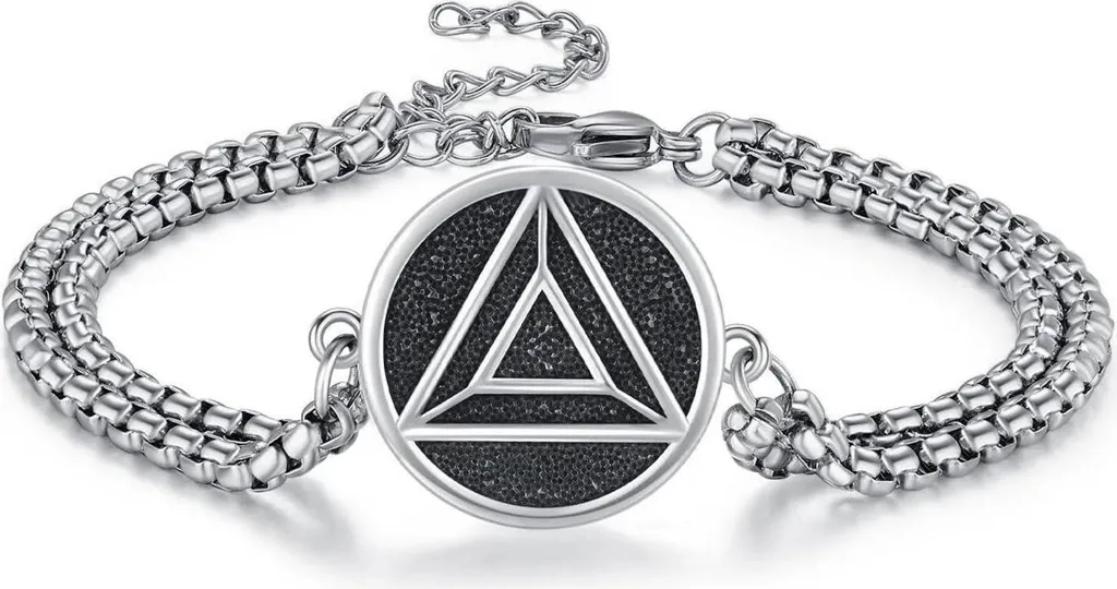 Bijou de récupération AA bracelet chaîne argent 925 gourmette sobriété