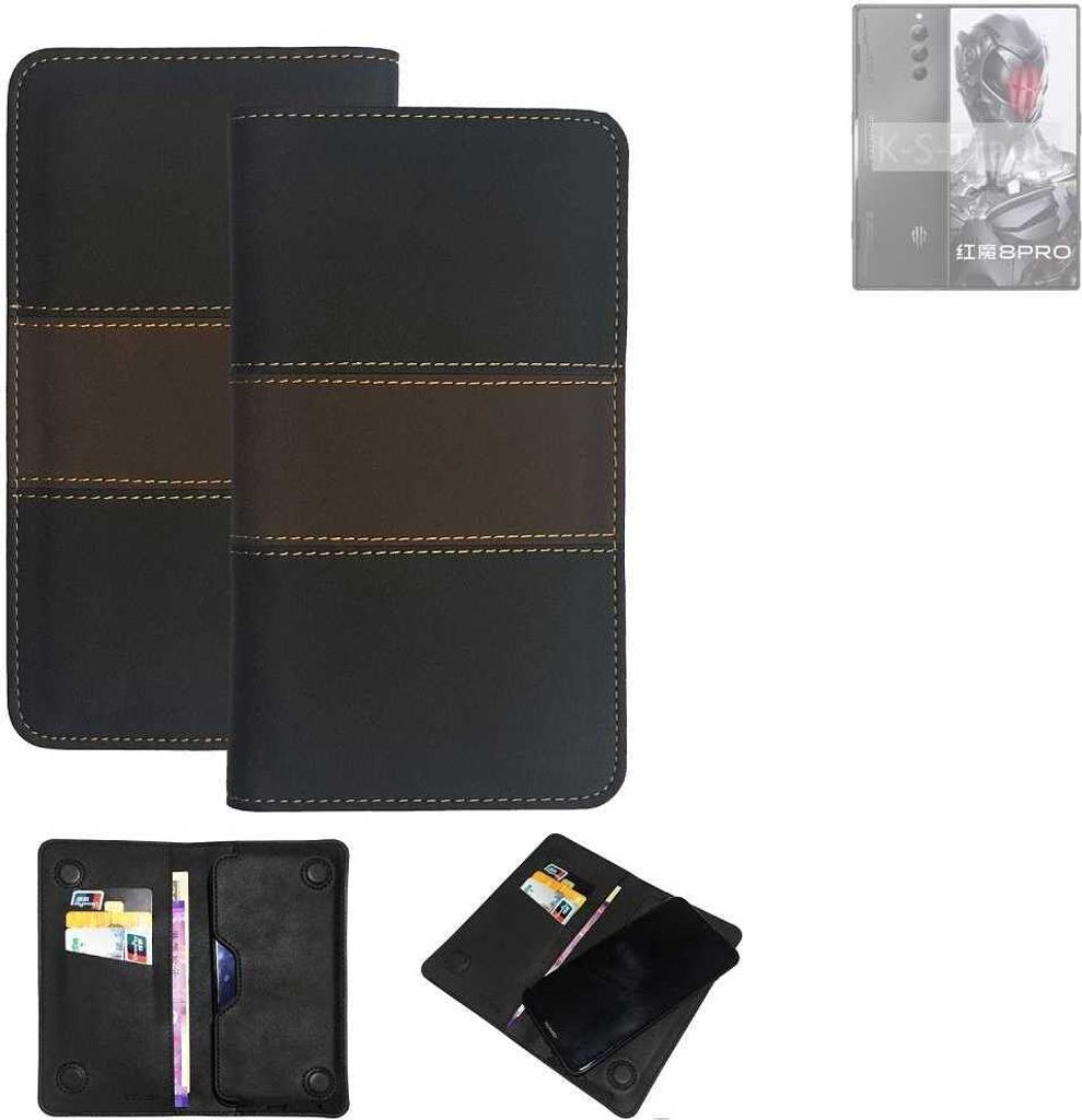 K-S-Trade Hülle Handyhülle kompatibel mit nubia Red Magic 8 Pro Global Schutzhülle Walletcase Bookstyle Tasche Schutz Case Handytasche Wallet Cover