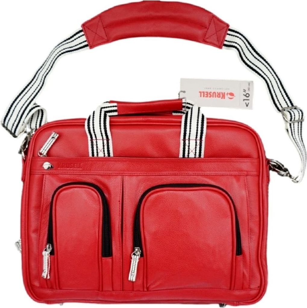 Breeze Notebook-Tasche Leder Rot bis 16"