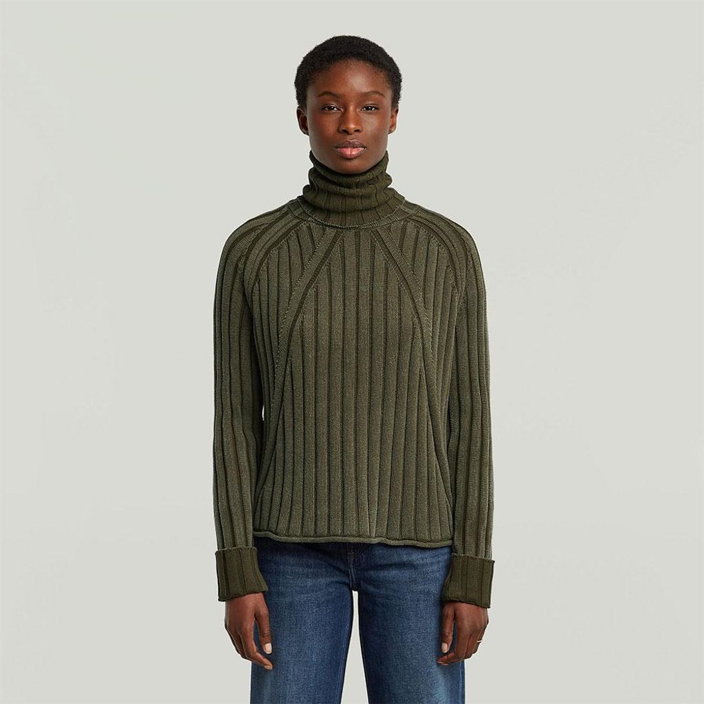 G-star Washed Loose Fit Rollkragenpullover Grün L Damen Grün L
