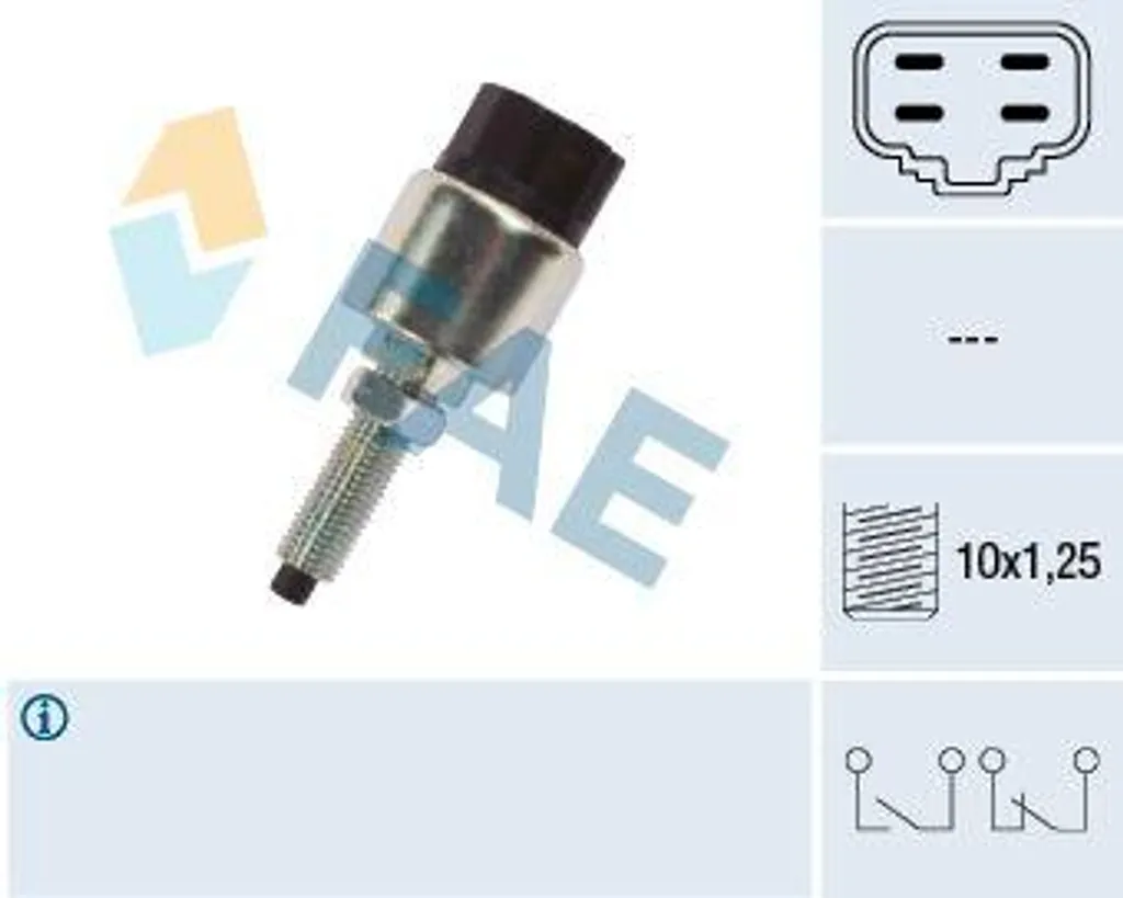 FAE 24600 Sensore Freno 4 Poli per Mitsubishi Pajero Sport e Kia