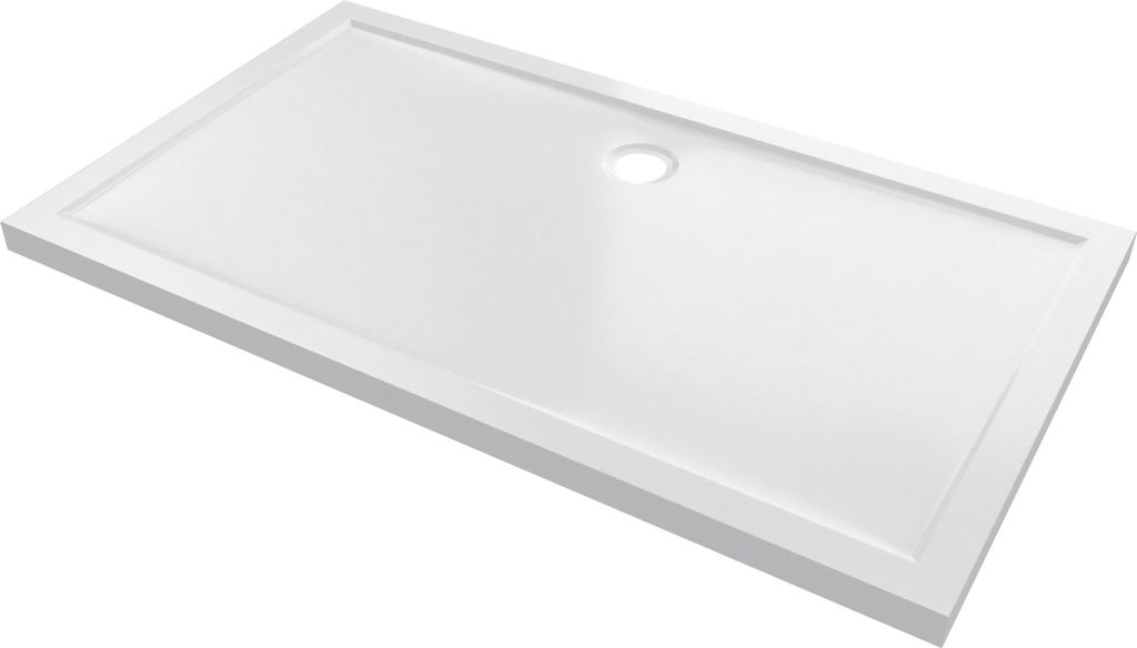 Receveur De Douche A Poser Extra-Plat En Acrylique Blanc Image du produit 