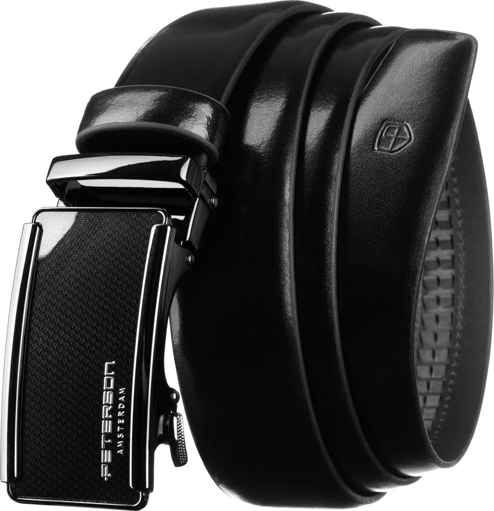 Cintura di Lusso Peterson PTN A009-95 Automatica - Pelle Nera