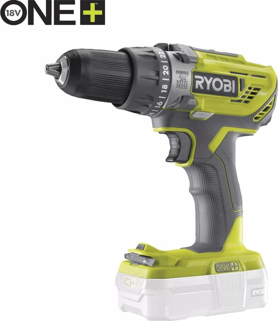 A cordless drill is shown against a white background.