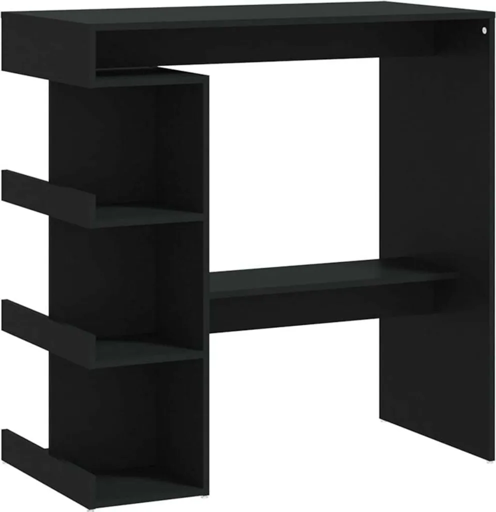 Tavolo da Bar Nero 100x50x101,5 cm con Ripiani - Arredo Salvaspazio