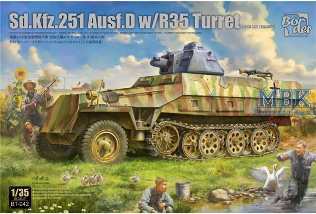 Maquette Sd.Kfz.251 Ausf.D Border Model BT-042 pour diorama militaire