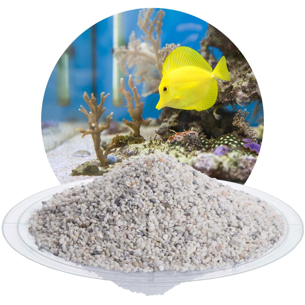 Schicker Mineral-Aquariumkies weiß 25 kg-2,0-3,5mm Produktbild 