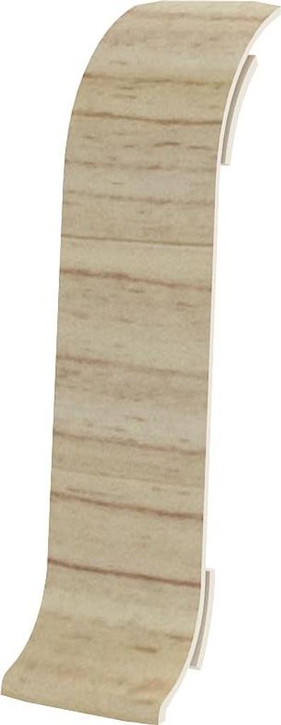 VILO FLEX Verbindungsstück für Sockelleisten (2 Stück) – Mittelverbinder 55mm – Wasserfest & Stoßfest – Helles Holz Weiße Esche Optik