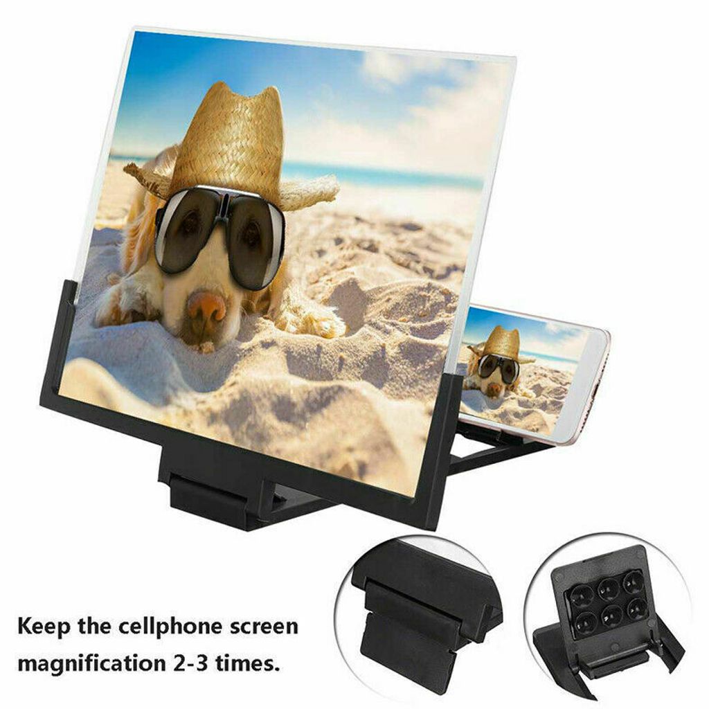 Černá 14" 3D lupa na mobilní telefon Lupa na chytrý telefon Obrázek produktu 2