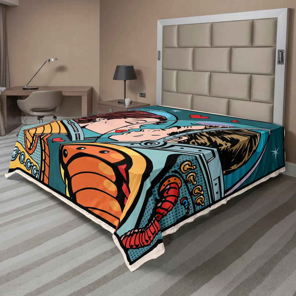 Drap Plat Thème Science et Cosmos pour Décoration de Chambre Geek et Moderne