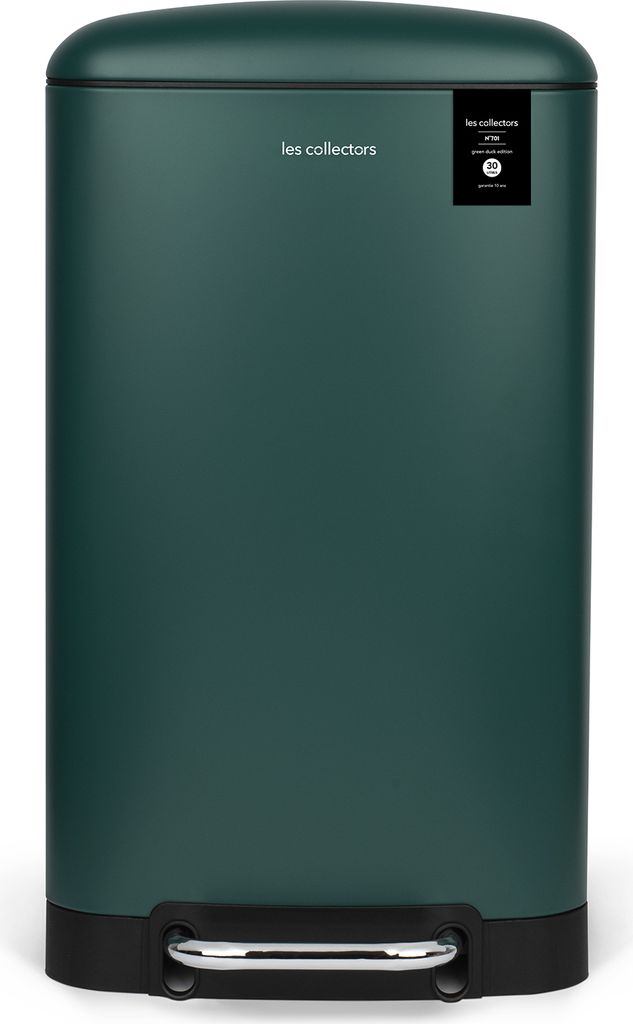 Les Collectors Küchen-Tretabfalleimer Edelstahl N°701 Kapazität 30 L, Kompakt, Praktisch, Herausnehmbarer Inneneimer, Design, Strapazierfähig, ...