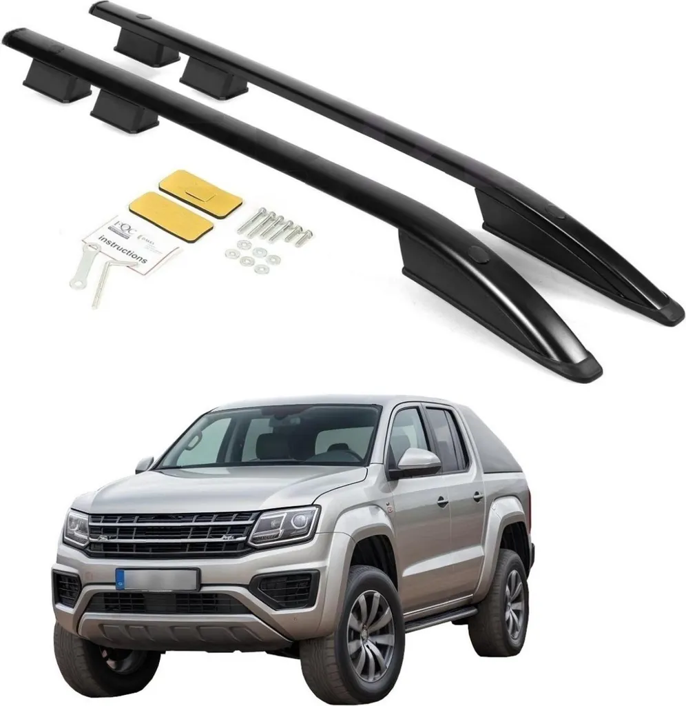 Portapacchi VW Amarok 2010-2020 Nero Alluminio per Outdoor e Lavoro
