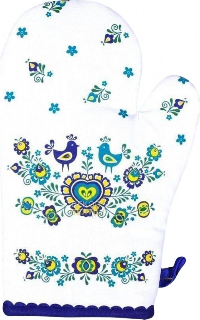 Küchenhandtuch Folklor blau 1 Stück 18x28 cm