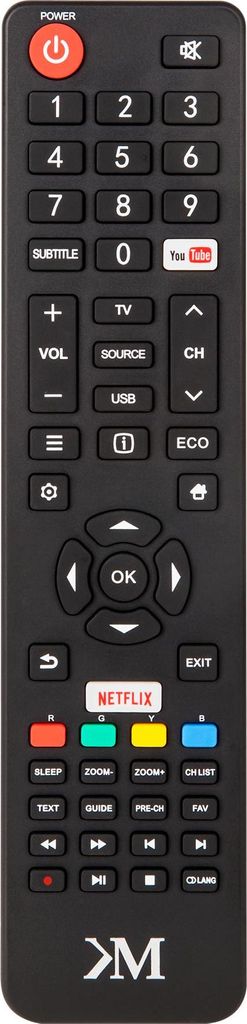 Afstandsbediening voor Kruger&Matz smart-tv's Productafbeelding 