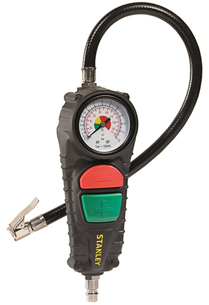 NU AIR Manometer-Pistole mit 50 mm Manometer und 40 cm Gummischlauch