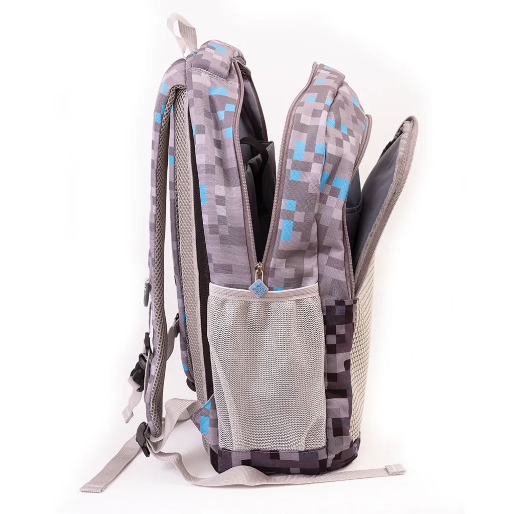 Sac à dos ordinateur PIXIE CREW gris-bleu idéal pour cours et loisirs - 3