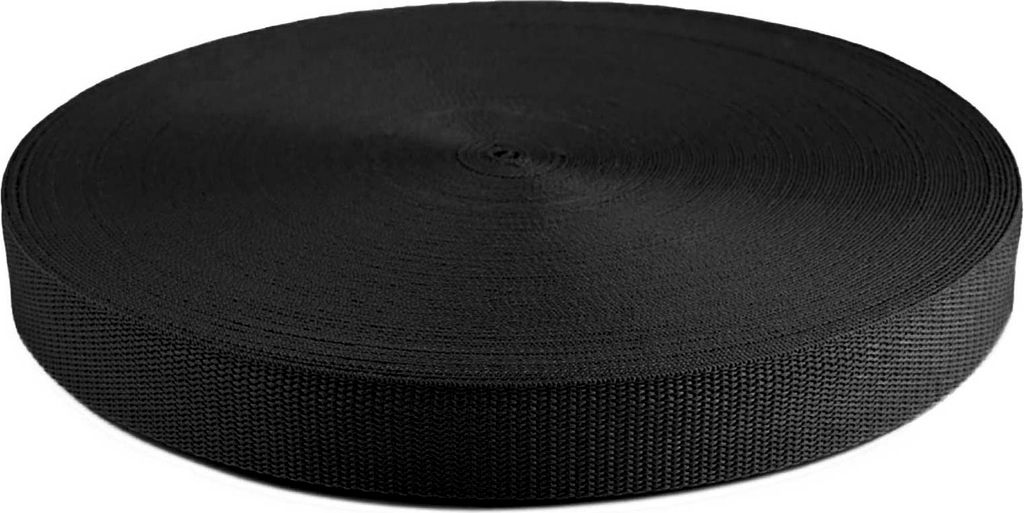 50m extra starkes PP Gurtband Polypropylen 2mm, Größe / Farbe wählbar, Größe:40mm, Farbe:schwarz