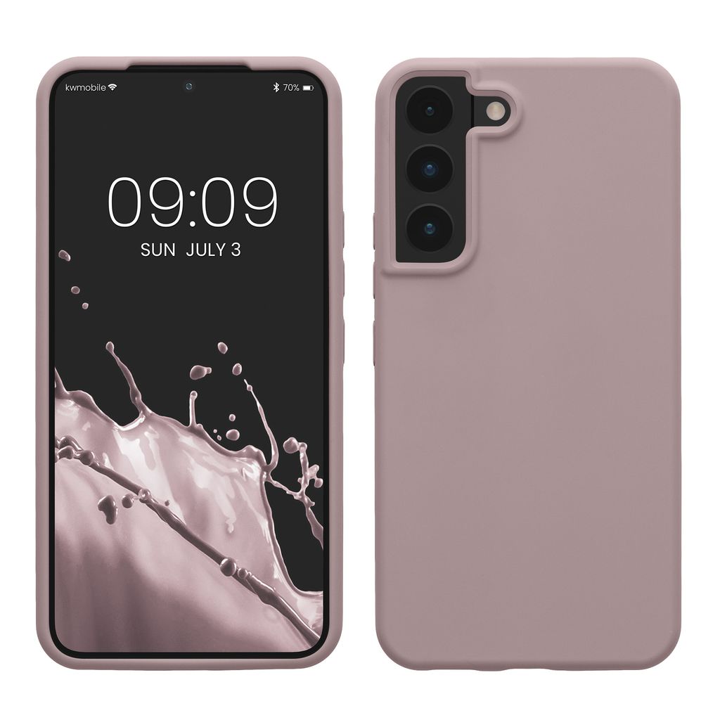 kwmobile Schutzhülle kompatibel mit Samsung S22 Hülle - Silikon Case Handyhülle S22 - Handyhülle Samsung S22 weiche Oberfläche - kabelloses La...