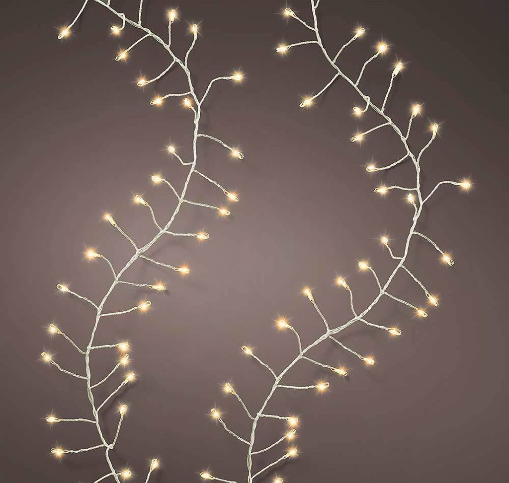 LED Lichterkette Micro Draht 440 LEDs warmweiß Außenbereich 8 Funktionen 5,5m