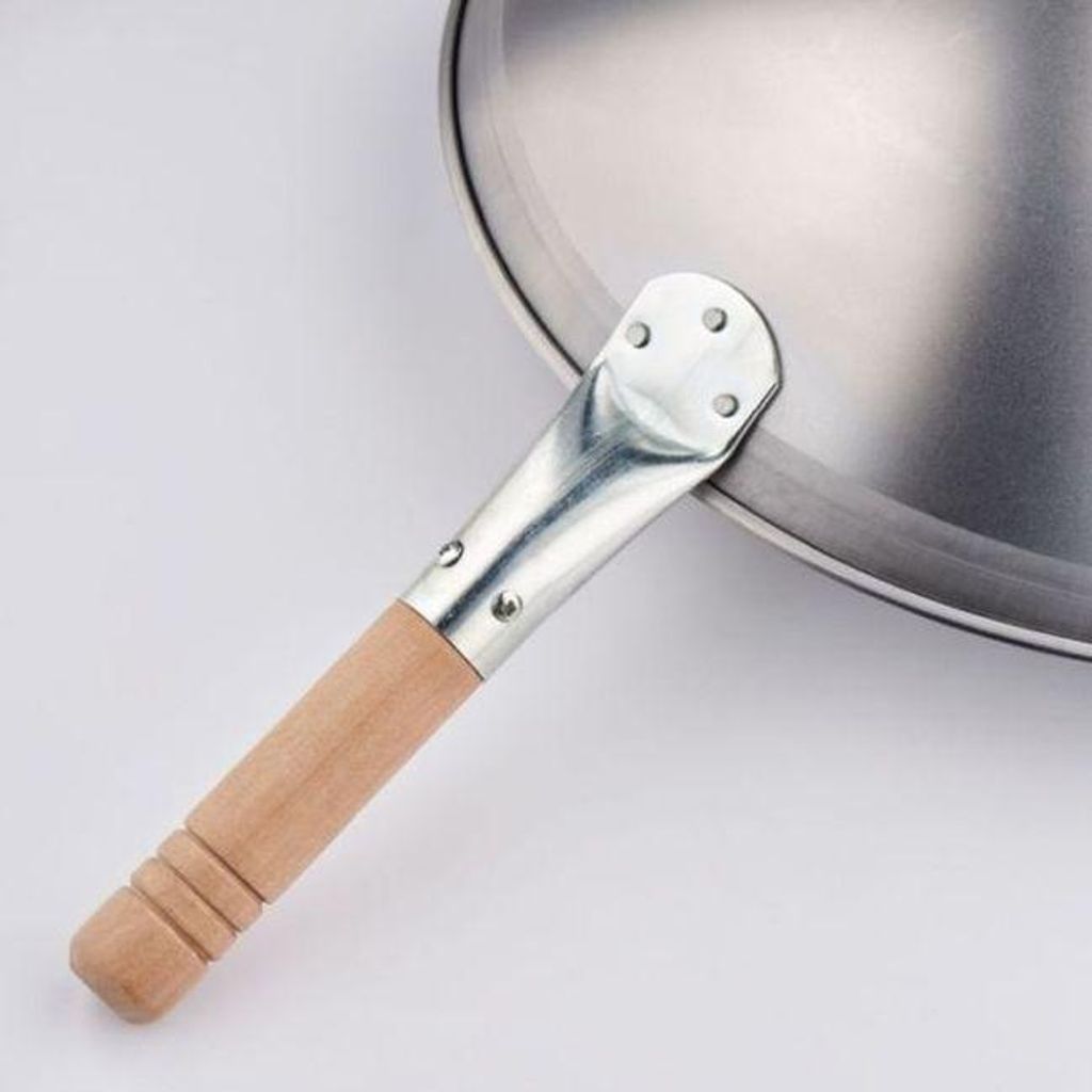 Wok-Pfanne, Edelstahl gebürstet, 400x120 mm (ØxH)