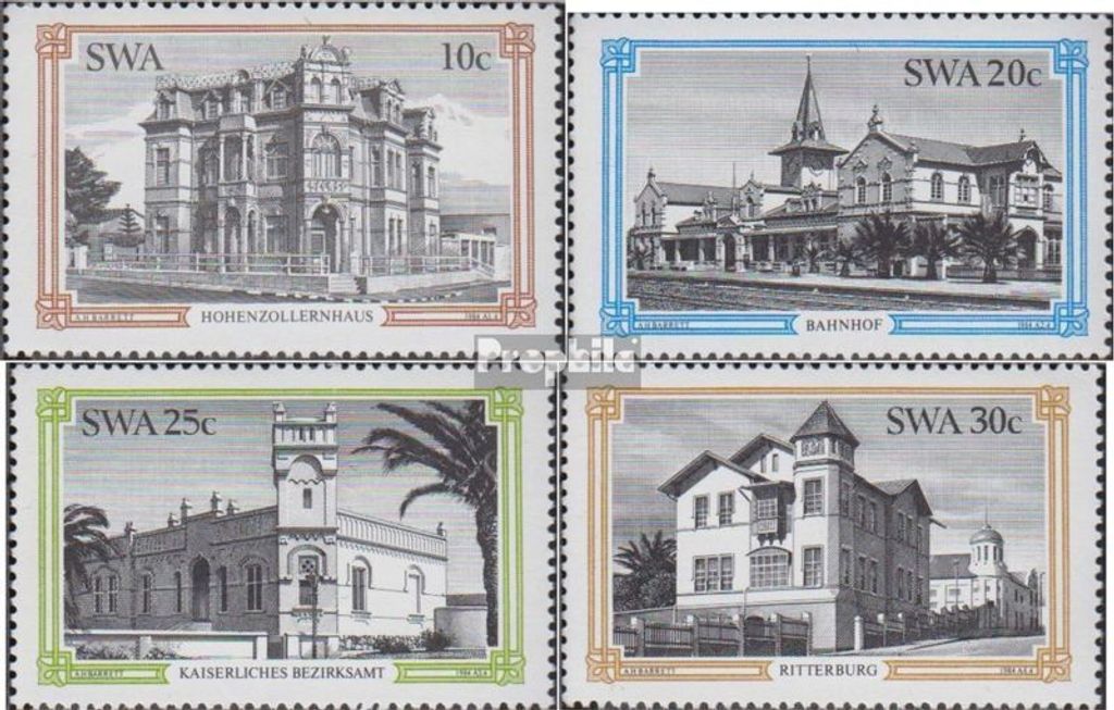 Briefmarken Namibia - Südwestafrika 1984 Mi 549-552 (kompl.Ausg.) gestempelt Historische Gebäude