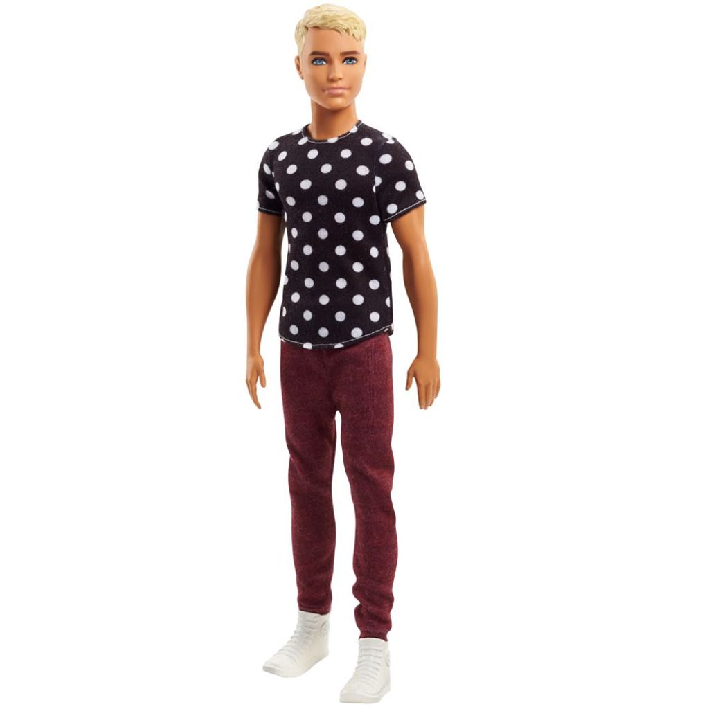 Barbie Fashionitas - Ken Puppe (blond) mit schwarzem Shirt Obrázek produktu 3