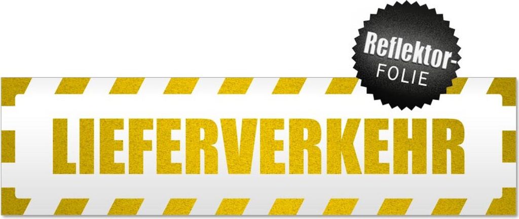 Lieferverkehr gestreift Magnetschild Schild magnetisch
