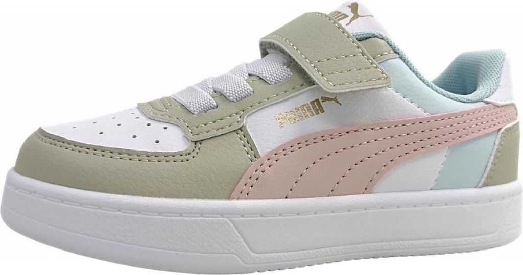 Puma Caven 2.0 Block AC+ PS Sportschuhe Kinder Sneaker Klettschuh Weiß Freizeit, Schuhgröße:29 EU