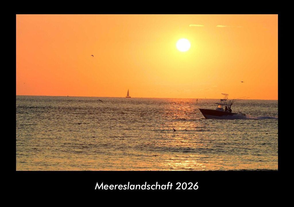 Meereslandschaft 2026 Fotokalender - Querformat DIN A3, Monatskalender mit Bild-Motiven aus Fauna und Flora, Natur, Blumen und Pflanzen
