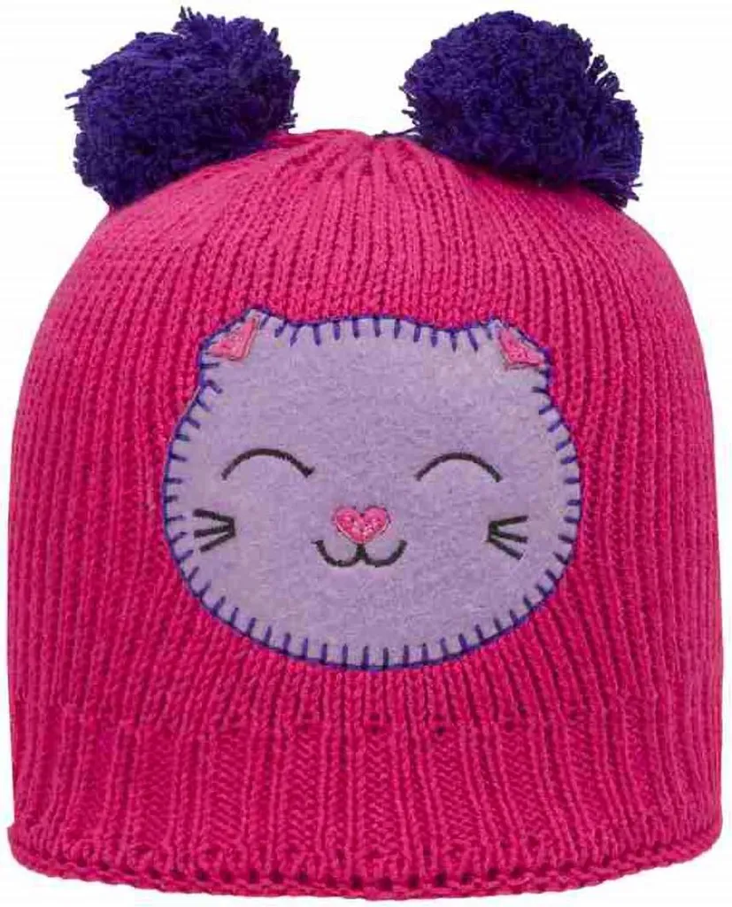 Döll Cappello Bimba Rosa con Gattino - 100% Cotone Naturale UV30