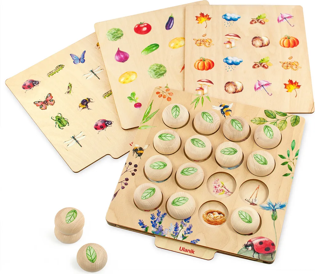 Jeu de Société Montessori Feuilles Ulanik pour Apprendre en Famille