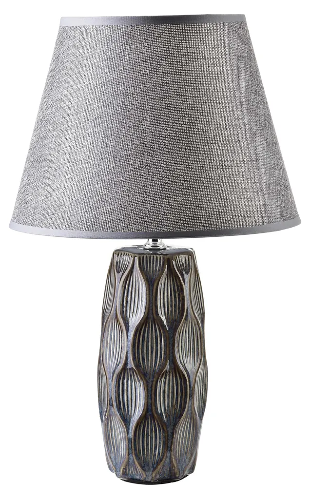 Lampe en céramique blanc doré 39 cm MONDEX LETI GREY haut de gamme