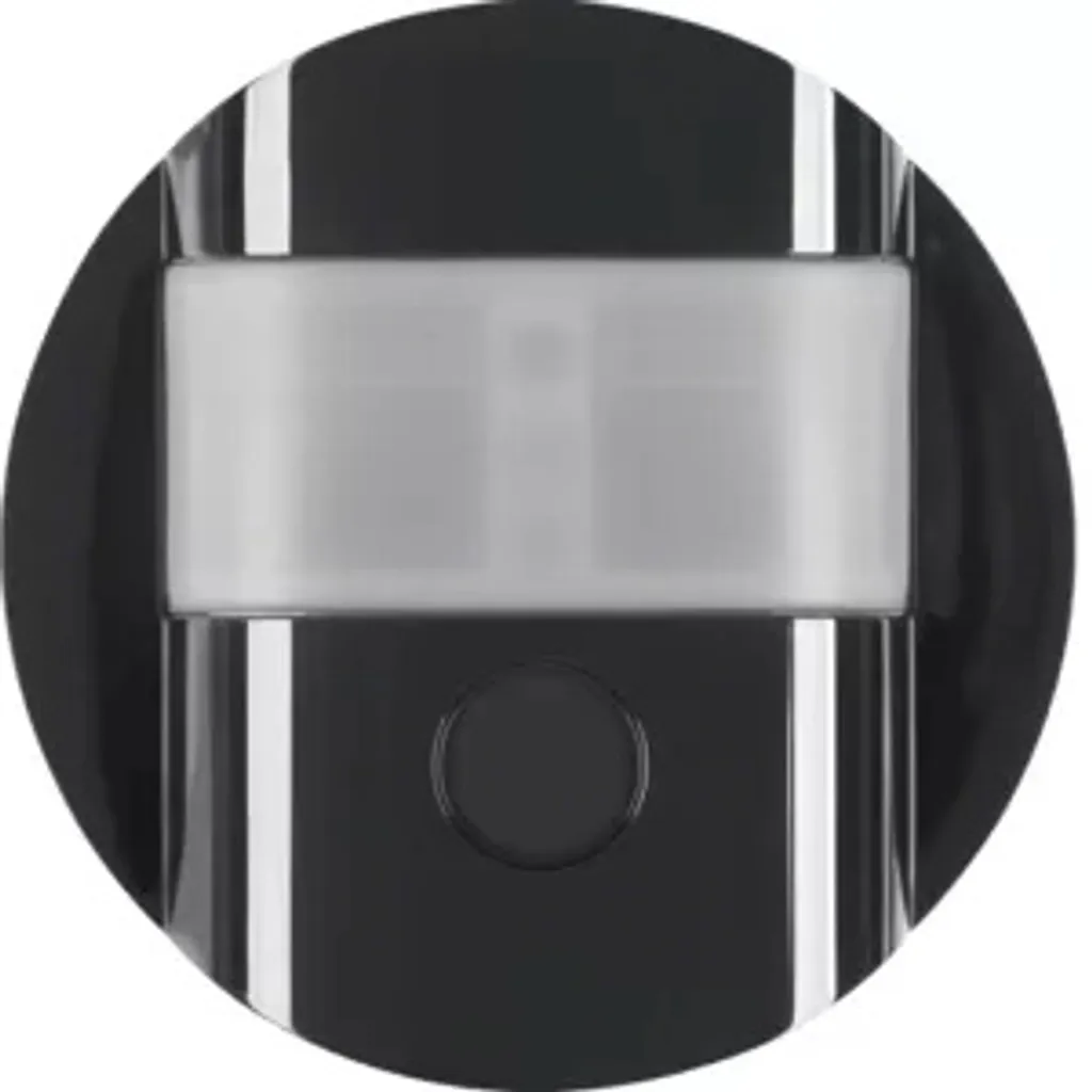 Capteur de mouvement infrarouge 45-90° noir brillant pour intérieur chic