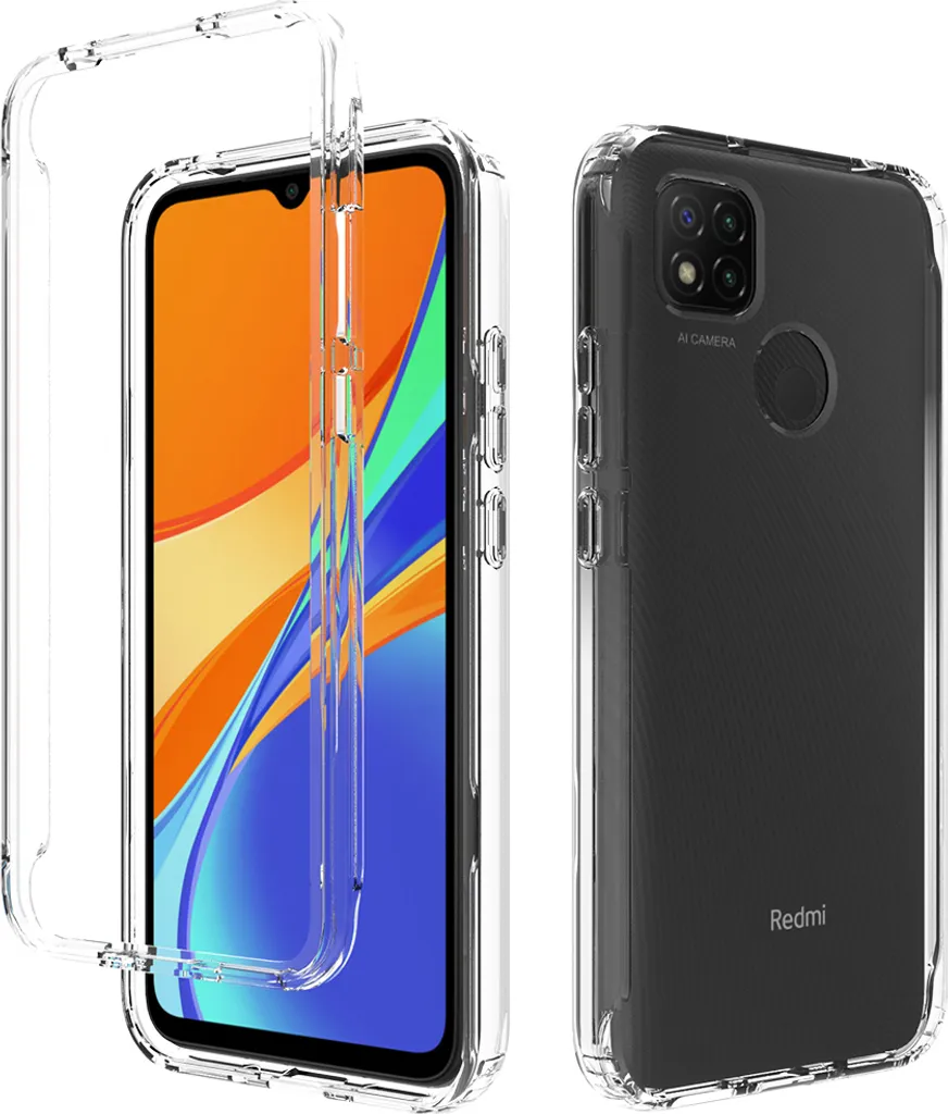 Cover Xiaomi Redmi 9C Ibrida Trasparente - Protezione Shockproof TPU