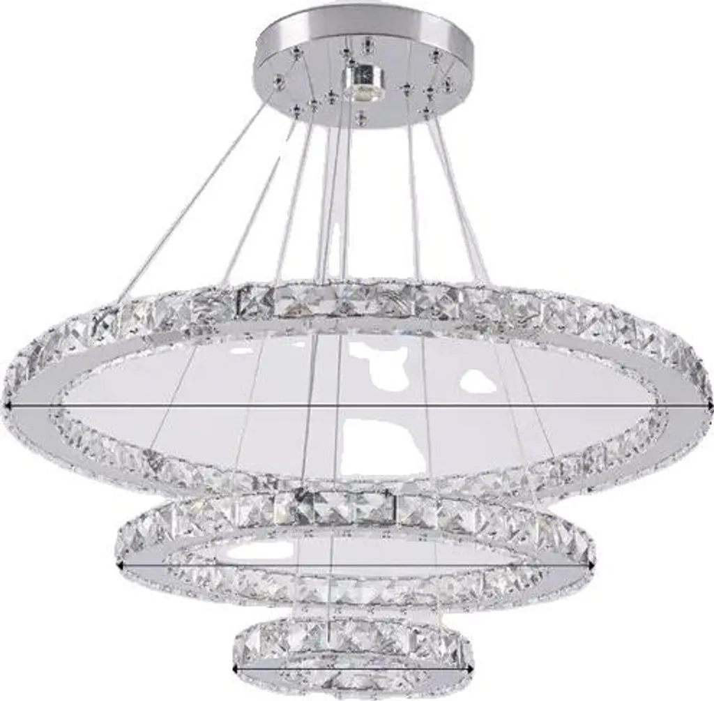 Lustre Cristal pour Salon Moderne - Suspension Déco Salle à Manger Luxe