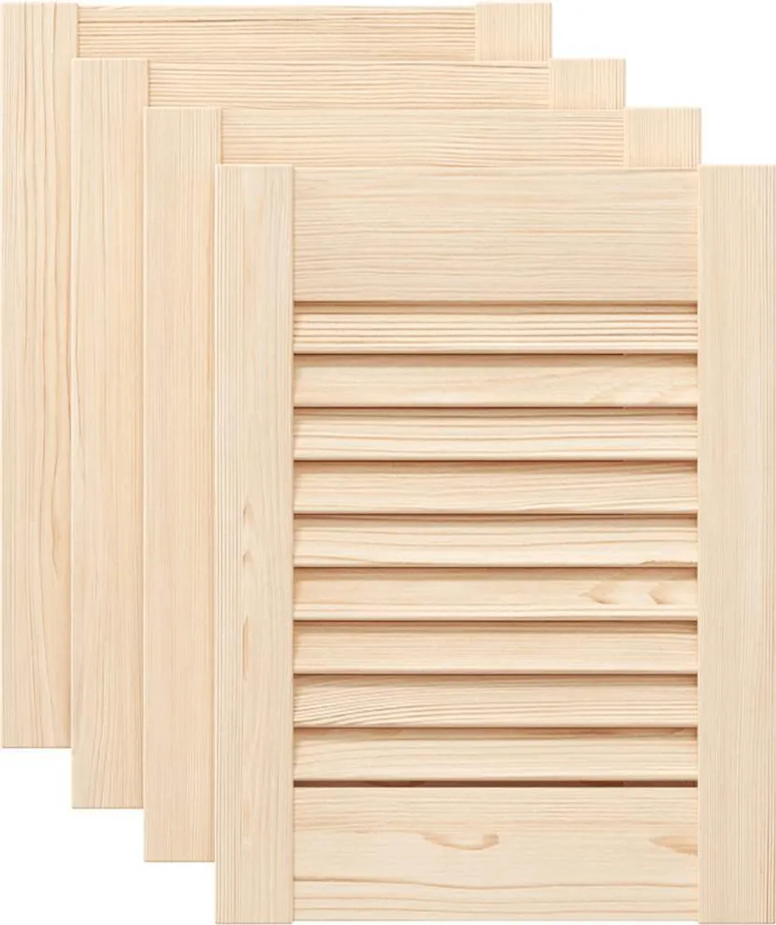 vidaXL Portes d'armoire à lamelles 4 pcs 39,5x29,5 cm en bois de pin