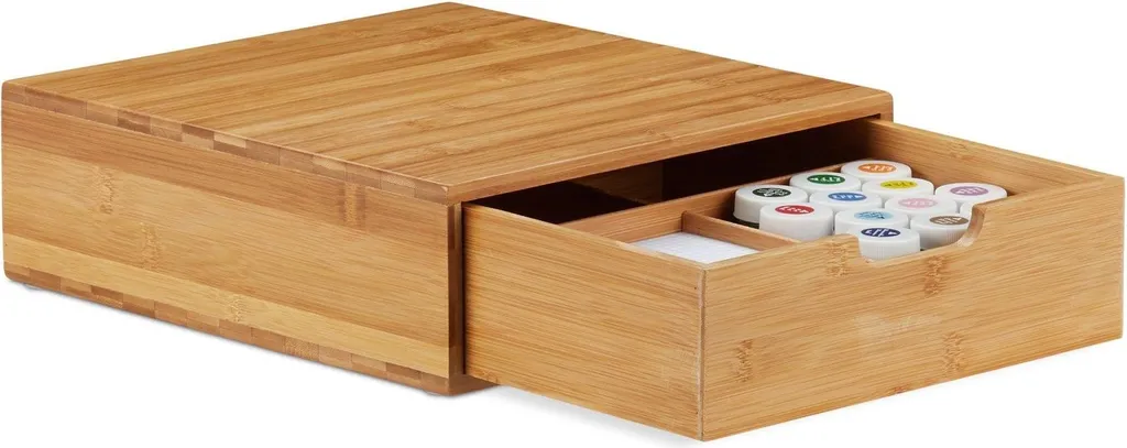 Organisateur de tiroir en bambou - Boîte d'insertion modulable XL