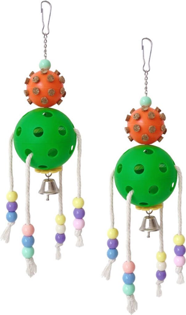 2x Kreatives Design Entfernen Sie Ein Plug and Take A Bite Out of It Play Balls Birds Swing Für Vögel Picken Und Klettern Instinkte