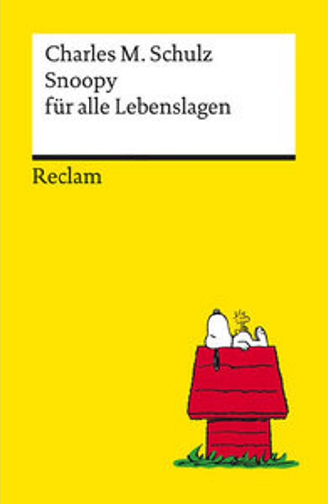Snoopy für alle Lebenslagen. Philosophisches und Produktbild 
