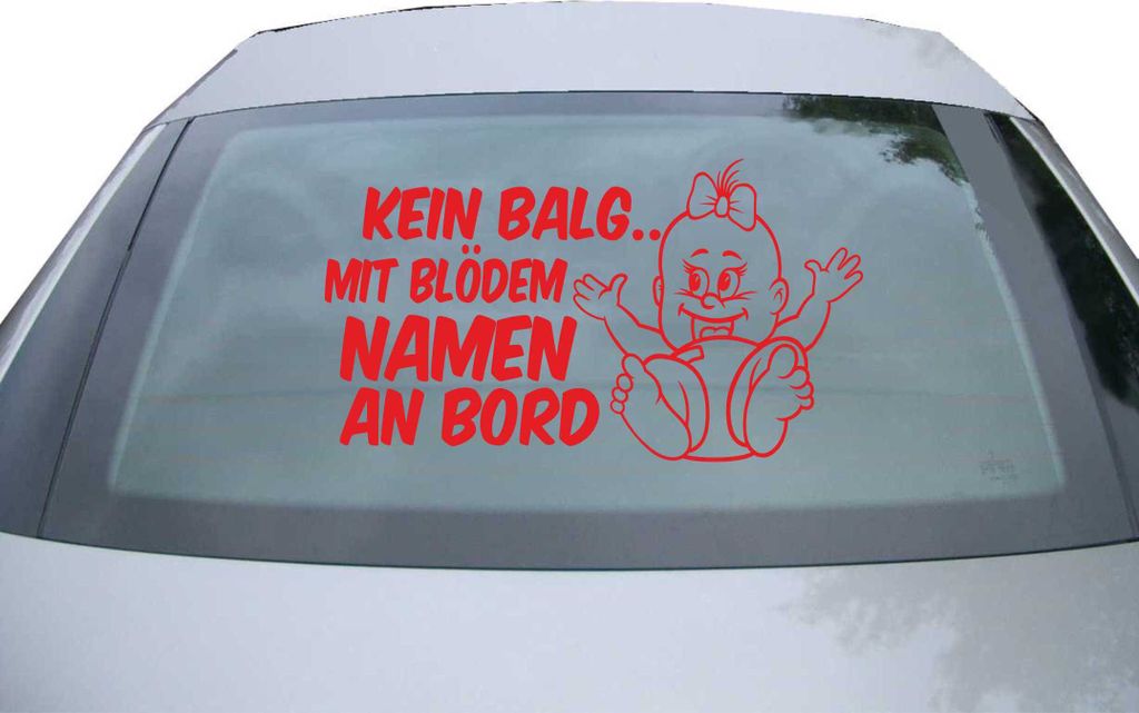 Indigos UG - Aufkleber Heckscheibe & Motorklappe DE7001 - rot - 600x337 mm - Kein Balg an Bord - Auto Scheiben Fenster Heckklappe Tuning Racing JDM...