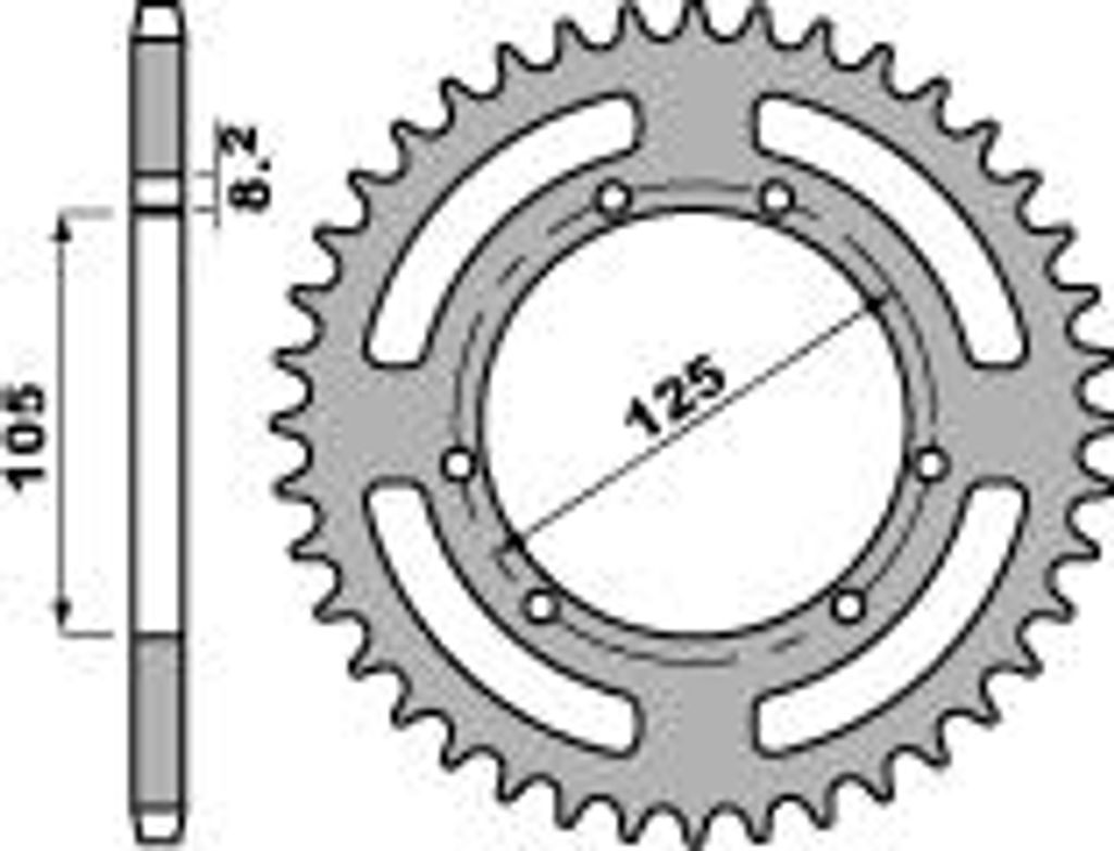 Hinterradritzel 53 Zähne für Derbi 50/April. RX 50/Gilera 50 (420 Kette)